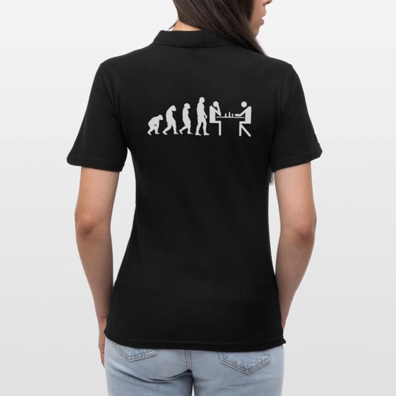Evolution chess chessboard chess piece Women's Polo Shirt