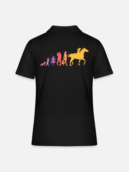 Western Équitation femmes chevaux filles cheval Western - Polo Femme - noir