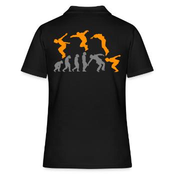 Parkour Parkour Runner Obstacle Parkour Evolution - Polo Femme - noir - Dos - Ailine (174cm)