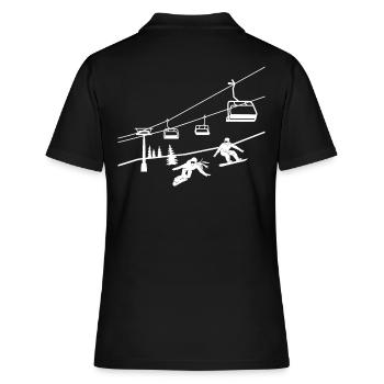 Snowboard Snowboarding Ski-Ski Lift Snowboarder - Polo Femme - noir - Dos - Ailine (174cm)