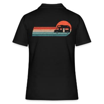Motorhome Driver Camping Motorhome - Women's Polo Shirt - black - Back - Ailine (174cm)