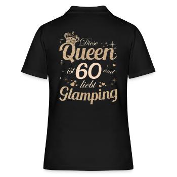 Motorhome Motorhome Caravan 60 years birthday - Women's Polo Shirt - black - Back - Ailine (174cm)