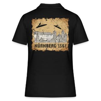 Nuremberg Skyline City Tour Nuremberg Skyline - Polo Femme - noir - Dos - Ailine (174cm)