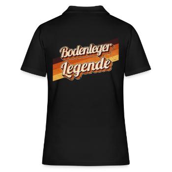 Parkett-Teppich Geburtstag als Legende geboren - Frauen Polo Shirt - Schwarz - Hinten - Ailine (174cm)