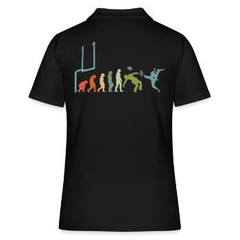 Footballspieler Rugby-ball Football-Game Evolution - Frauen Polo Shirt - Schwarz - Hinten - Ailine (174cm)
