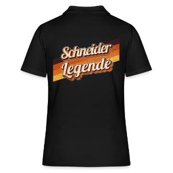 Schneider Geburtstag als Legende geboren - Frauen Polo Shirt - Schwarz - Hinten - Ailine (174cm)