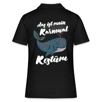 Fastnacht - Karneval - Karnewal - Wortspiel - Frauen Polo Shirt - Schwarz - Hinten - Ailine (174cm)