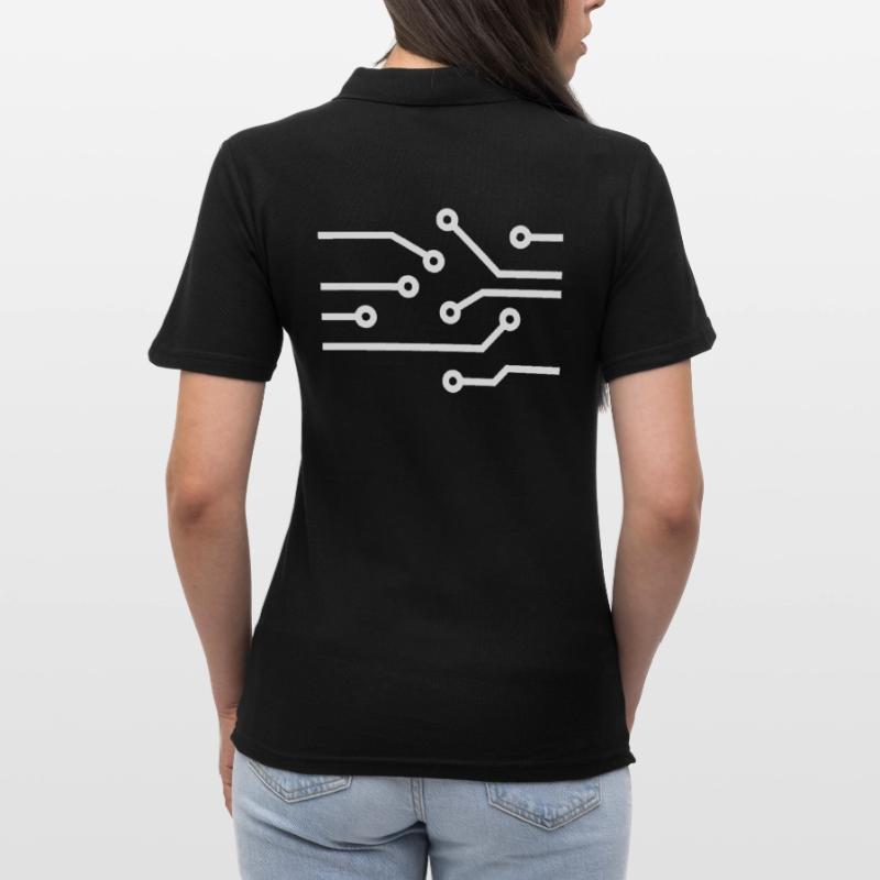 Pcb Technology Computer CPU Pattern Shirt Gift Women's Polo Shirt