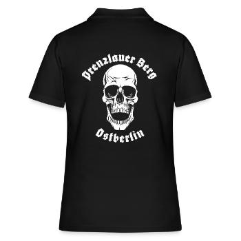 PRENZLAUER BERG OSTBERLIN - Frauen Polo Shirt - Schwarz - Hinten - Ailine (174cm)