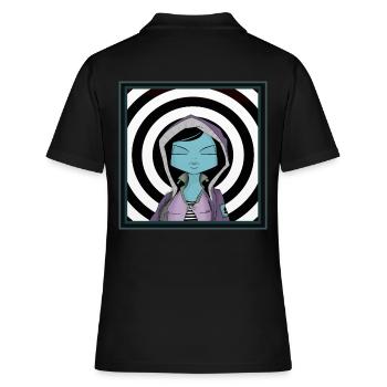 Mädchen TARGET - Frauen Polo Shirt - Schwarz - Hinten - Ailine (174cm)