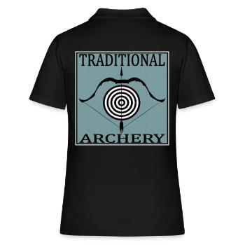 Traditional Archery - Frauen Polo Shirt - Schwarz - Hinten - Ailine (174cm)