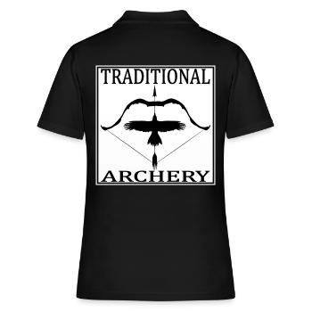 Traditional Archery - Frauen Polo Shirt - Schwarz - Hinten - Ailine (174cm)