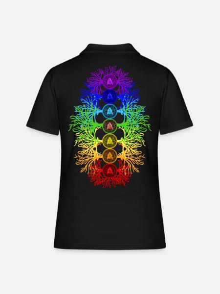 Énergie des chakras - Polo Femme - noir