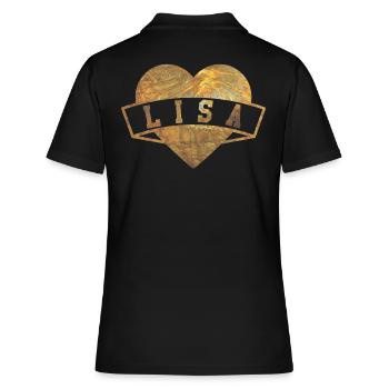 Lisa Herzen Gold - Women's Polo Shirt - black - Back - Ailine (174cm)