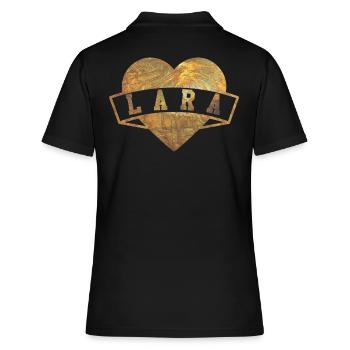 Lara Hearts Gold - Polo Femme - noir - Dos - Ailine (174cm)