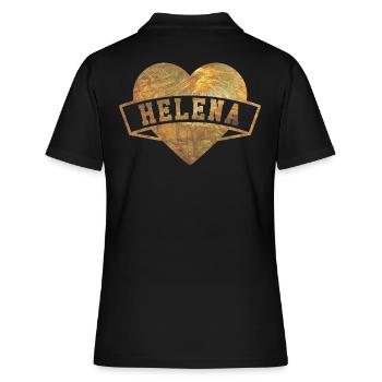 Helena Hearts Gold - Women's Polo Shirt - black - Back - Ailine (174cm)