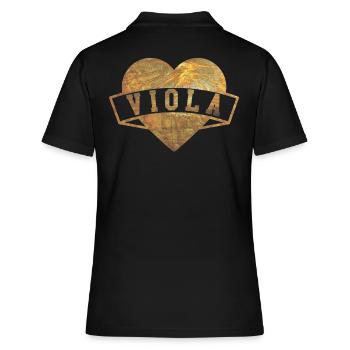 Viola Hearts Gold - Polo Femme - noir - Dos - Ailine (174cm)