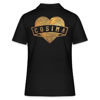 Cosima Hearts Or - Polo Femme - noir - Dos - Ailine (174cm)