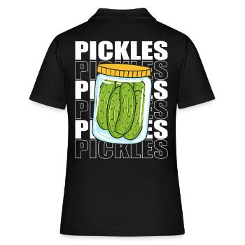 Cucumber Cucumber Pickle - Women's Polo Shirt - black - Back - Ailine (174cm)
