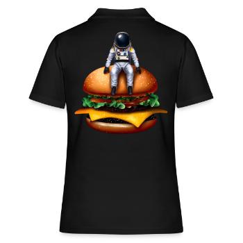 Astronaute spatial Cheeseburger - Polo Femme - noir - Dos - Ailine (174cm)