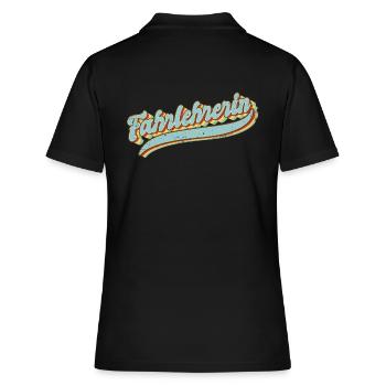 Fahrschule Vintage Fahrlehrerin - Frauen Polo Shirt - Schwarz - Hinten - Ailine (174cm)