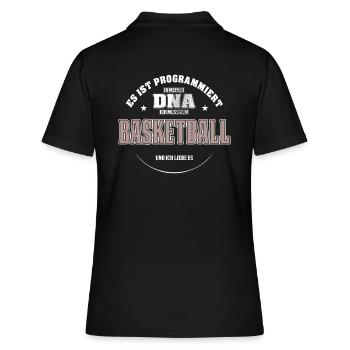 Es ist in meiner DNA ich muss zum BASKETBALL - Frauen Polo Shirt - Schwarz - Hinten - Ailine (174cm)