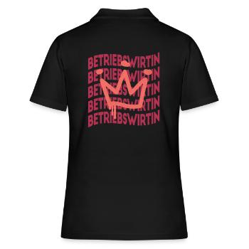 BWL Berufsbezeichnung Betriebswirtin - Frauen Polo Shirt - Schwarz - Hinten - Ailine (174cm)