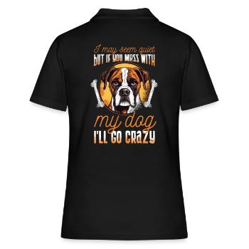 Boxer-Hunderasse Hundehalter lustige Sprüche - Frauen Polo Shirt - Schwarz - Hinten - Ailine (174cm)