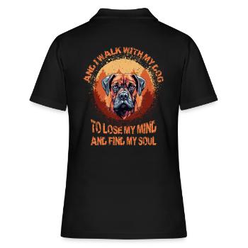 Boxer-Hunderasse Hundehalter lustige Sprüche - Frauen Polo Shirt - Schwarz - Hinten - Ailine (174cm)