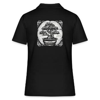 Bonsaï, bonsaï, pot de fleur, bonsaï Vintage - Polo Femme - noir - Dos - Ailine (174cm)