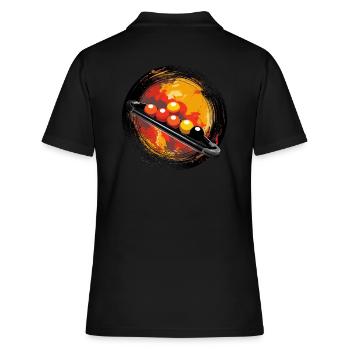 Jeu de snooker, table de snooker, boules de snooker, Vintage - Polo Femme - noir - Dos - Ailine (174cm)