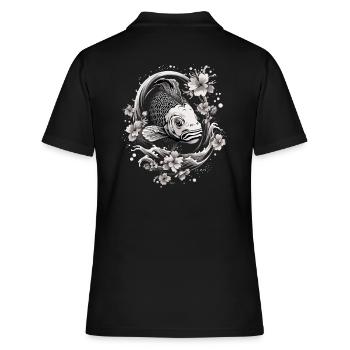 Koi Poisson Koï Carpe Koi Jardin Koi Étang Koi - Polo Femme - noir - Dos - Ailine (174cm)