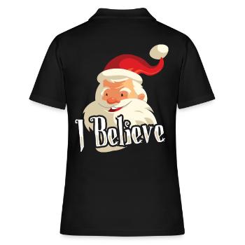 Santa Claus - Je crois - Polo Femme - noir - Dos - Ailine (174cm)
