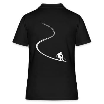 Skieur - Poudreuse - Sport - Ski - Piste - Polo Femme - noir - Dos - Ailine (174cm)
