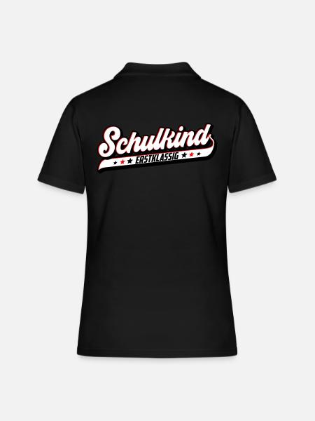 Schulkind Erstklassig | Farben änderbar - Frauen Polo Shirt - Schwarz