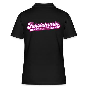 Fahrlehrerin Heldin der Straße | Farben änderbar - Frauen Polo Shirt - Schwarz - Hinten - Ailine (174cm)