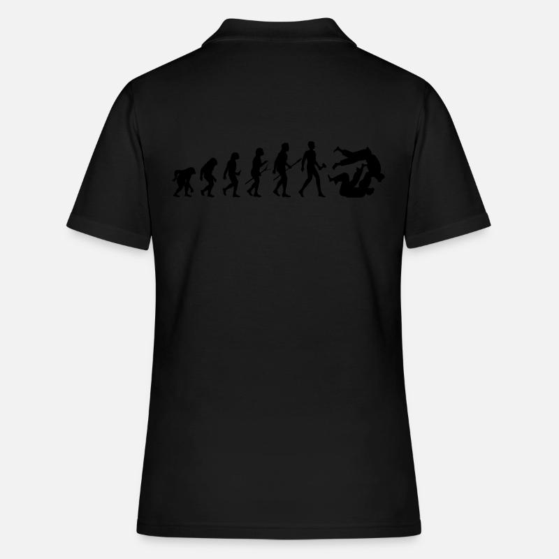 Évolution Judo | | d’arts martiaux Couleur modifiable - Polo Femme - noir
