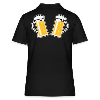 2 chopes à bière Prosten (bière / chope à bière / 3C) - Polo Femme - noir - Dos - Ailine (174cm)