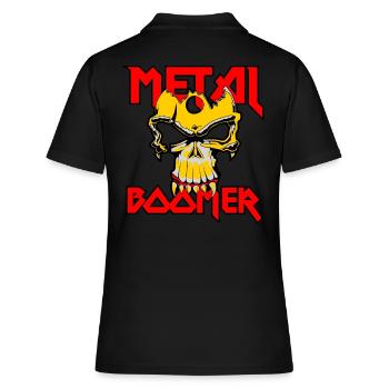 Heavy Metal Boomer crâne et os - Polo Femme - noir - Dos - Ailine (174cm)