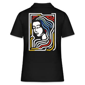 Das wunderschöne Labyrinth - Frauen Polo Shirt - Schwarz - Hinten - Ailine (174cm)