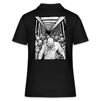 Le tunnel de la horde de zombies de l’horreur - Polo Femme - noir - Dos - Ailine (174cm)