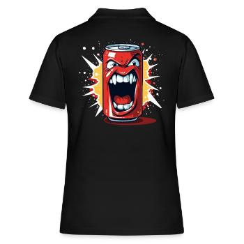 Wütende Getränke Dose - Frauen Polo Shirt - Schwarz - Hinten - Ailine (174cm)