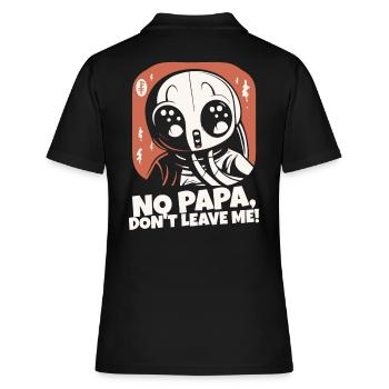 Daddy, don't leave me - Women's Polo Shirt - black - Back - Ailine (174cm)