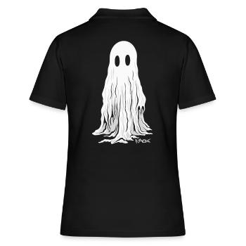 Der Decken Geist - Frauen Polo Shirt - Schwarz - Hinten - Ailine (174cm)