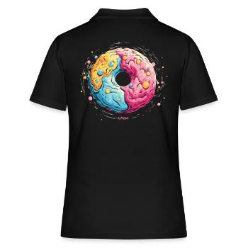 Une galaxie de beignets - Polo Femme - noir - Dos - Ailine (174cm)