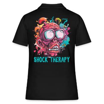 Thérapie de choc Crazy Guy Skull - Polo Femme - noir - Dos - Ailine (174cm)