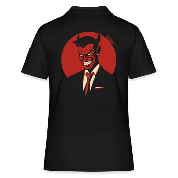 Satan Devil: A Logo of an Evil Corporation - Women's Polo Shirt - black - Back - Ailine (174cm)