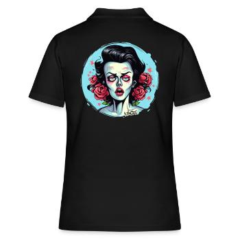 La princesse zombie des roses - Polo Femme - noir - Dos - Ailine (174cm)