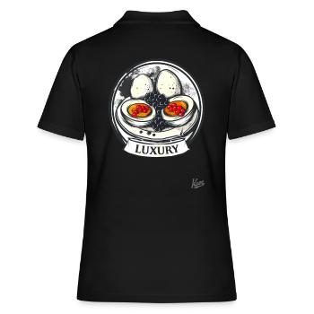 Oeufs, caviar et luxe - Polo Femme - noir - Dos - Ailine (174cm)