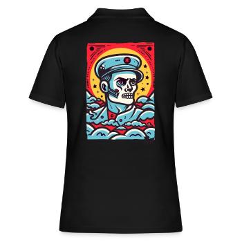 La mission du soldat zombie : être supérieur - Polo Femme - noir - Dos - Ailine (174cm)